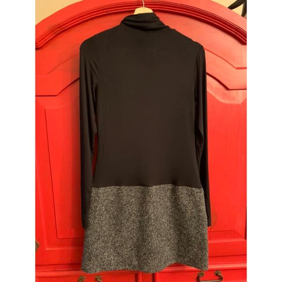 Bailey/44 Size Medium Dress Mod Style Turtle Neck Herringbone Plaid Skirt EUC - Picture 2 of 3